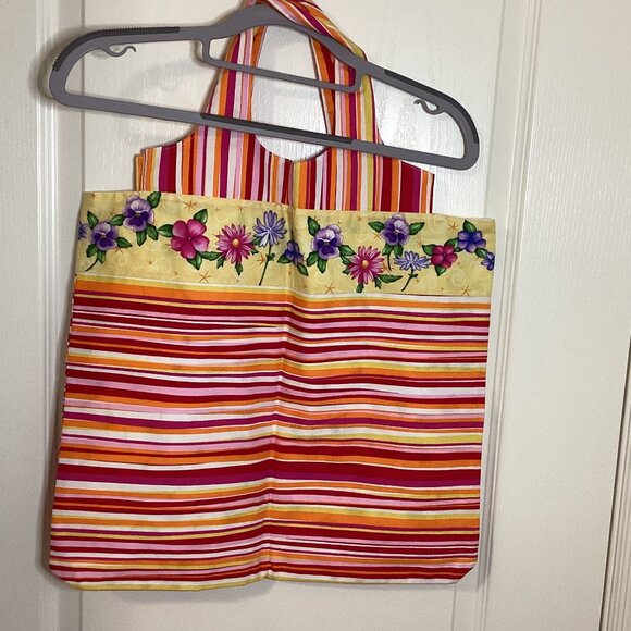 NWOT Handmade Reusable Foldable Grocery Shopping Gym Bag Travel Tote Colorful - Picture 3 of 5